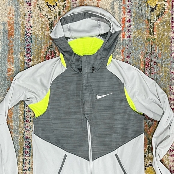 Nike Hyper Elite Gray Athletic Running Hoodie Sports Dri - Fit Jacket - Picture 3 of 10